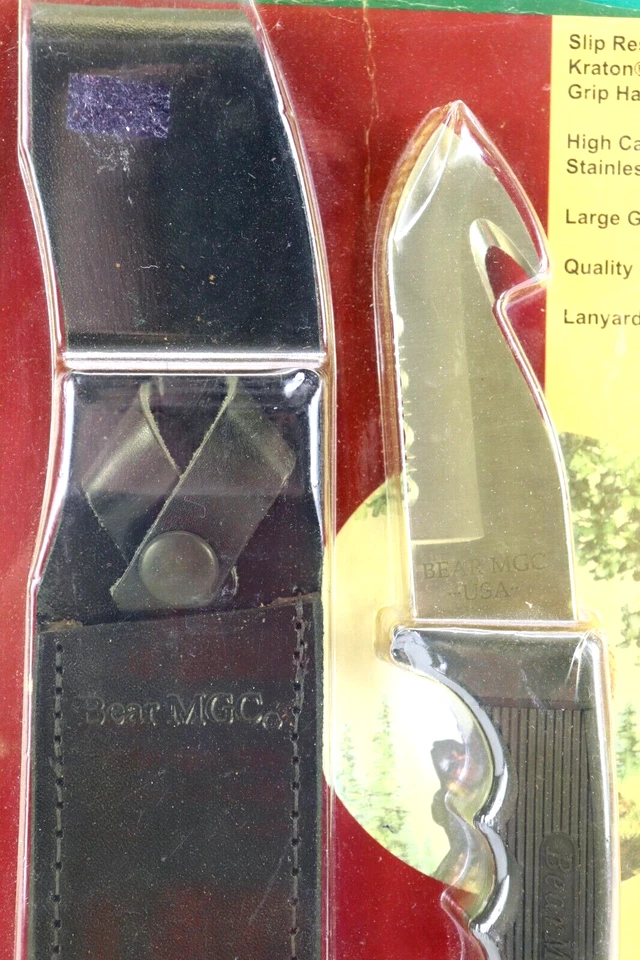 Cubiertos Bear & Son 8 3/8" Guthook hoja fija con funda 444 Foto 3 de 4