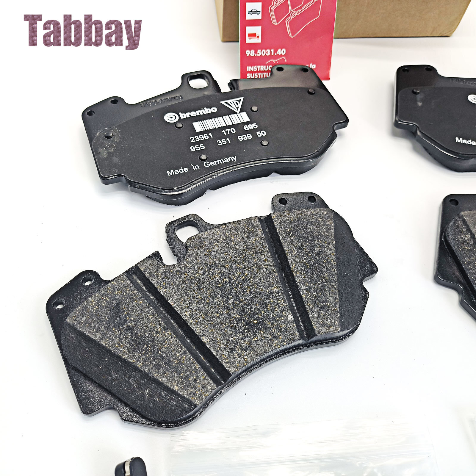 4S0698151M Front Brake Pad Set W/Sensor for Lamborghini Huracan EVO LP580 LP610