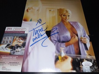 Torrie Wilson Signed 8x10 Photo JSA COA Sexy Autograph WWE HOF Playboy Model