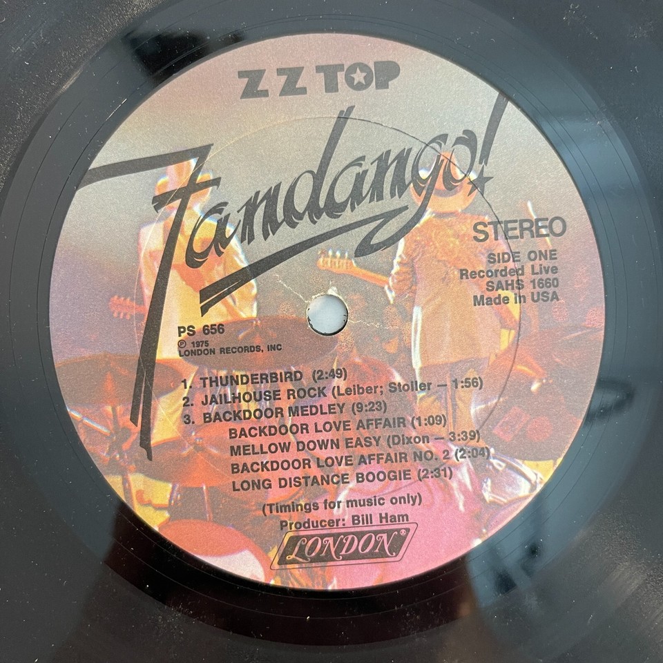 ZZ Top ‎ Fandango! Vinyl, LP 1975 London Records ‎ PS 656 eBay