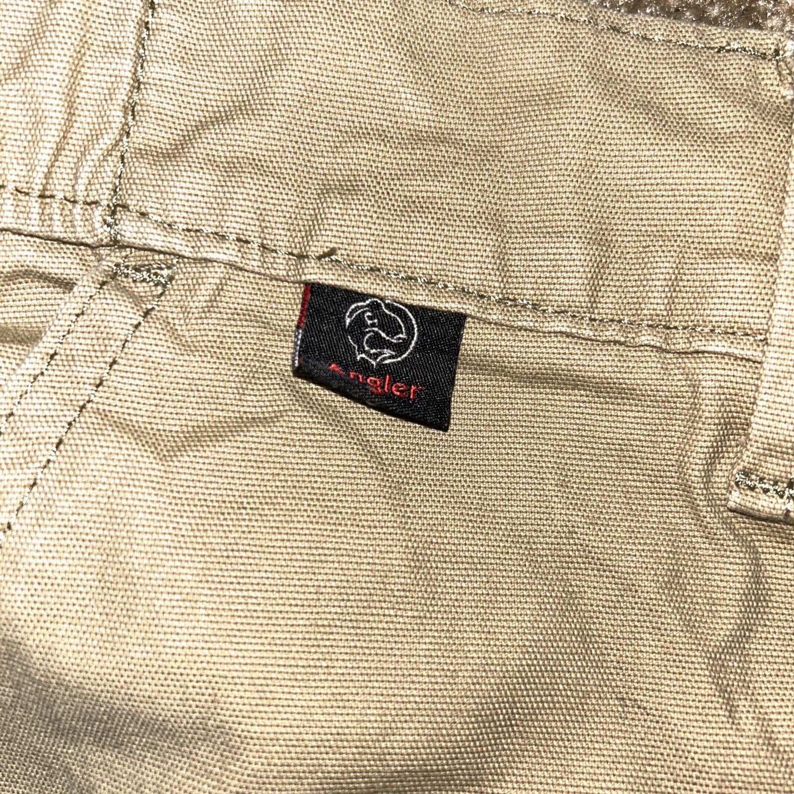 Wrangler Angler ATG All Terrain Gear Hiking Cargo Shorts Sz 38 Tan Khaki Stretch image 2