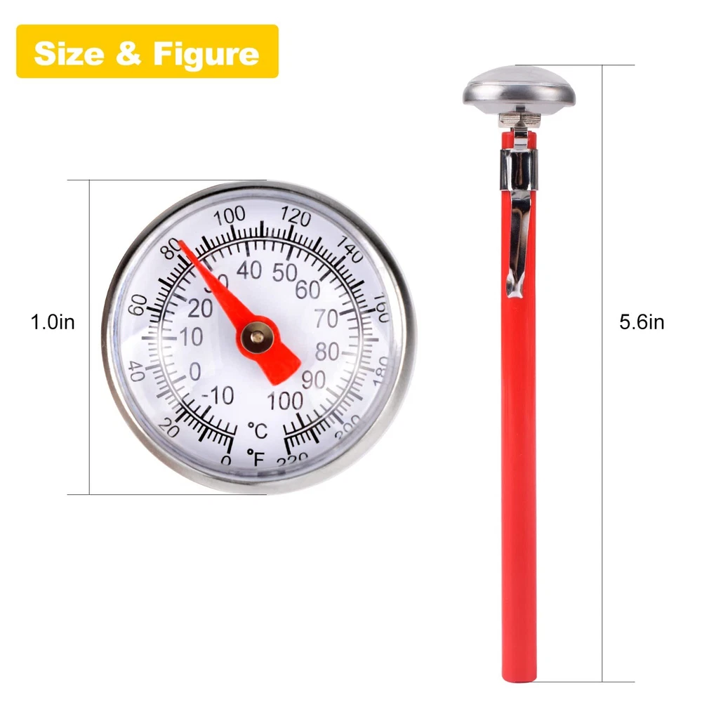 Meat Thermometer for Grilling, Food Thermometer for Cooking, Milk, Meat Therm...