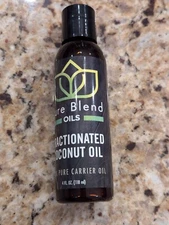 Pure Blend Oils Fractionated Coconut Oil 100% Pure Carrier Oil 4 fl oz