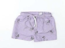 H&M Boys Purple Polyester Blend  Trousers Size 6-9 Months