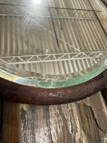 Specchio antico in legno vanità smussato - Foto 8 di 8