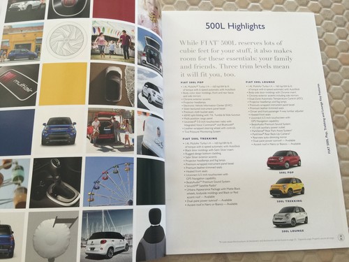 FIAT 500X & FIAT 500L JOINT PRESTIGE SALES BROCHURE USA EDITION 2017 - Picture 2 of 9