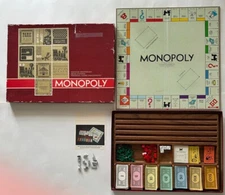 Vintage 1964 Monopoly Board Game Parker Bros. Red Box No. 11 Edition Complete