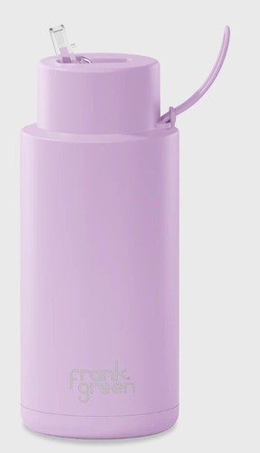 NEW AUTHENTIC Frank Green Reusable Ceramic Bottle 1L • Lilac Haze • FREE POST - Picture 2 of 3