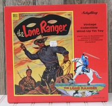 The Lone Ranger Schylling Tin Wind-Up Toy Numbered 9032 w/Cert of Authenticity