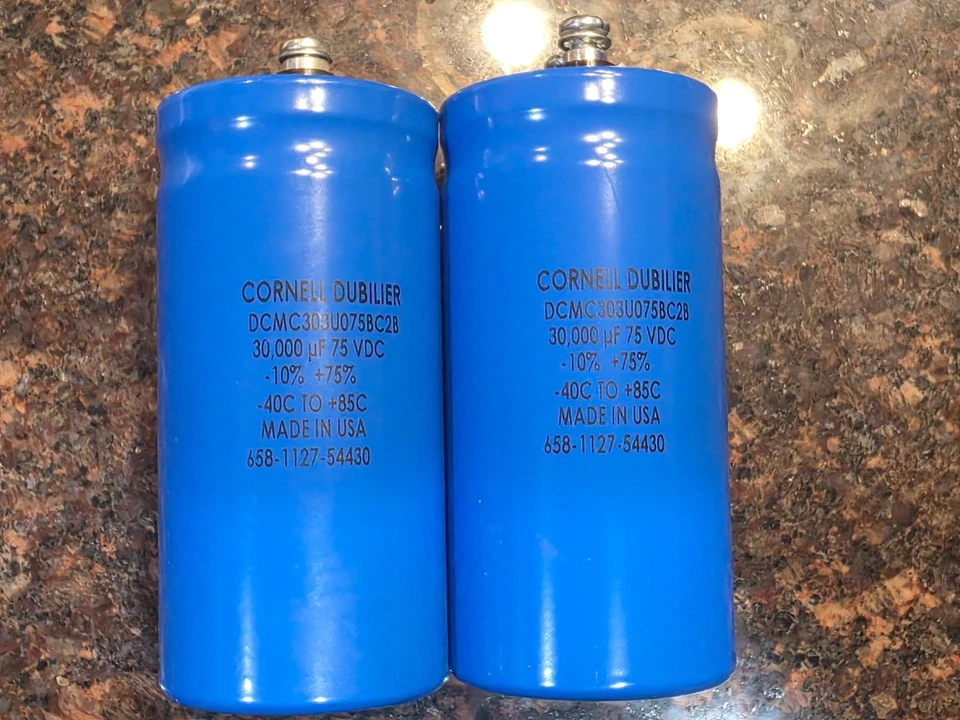 QTY ( 1) CORNELL DUBILIER DCM303U075BC2B 30,000UF 75VDC CAPACITOR NEW FREE SHIP