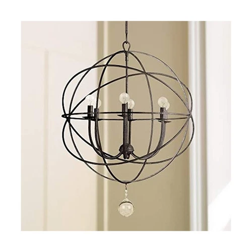 Crystorama Solaris 6 Light Bronze Sphere Chandelier - Ceiling Light Fixture -... - Picture 4 of 5