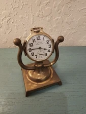Vintage Solid Brass AIC PocketWatch Holder/Stand-Very Good