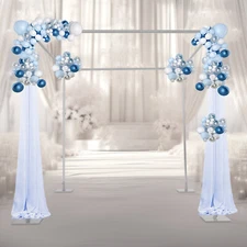 4-Post Backdrop Stand Kit Silver FloorMount Wedding Party Stand Square 3*3*3m