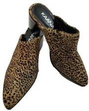 KAANAS ~Woman Size 6M~ LEO-- Sagrantino Pointy Heeled Mule Shoes NWT $159.00