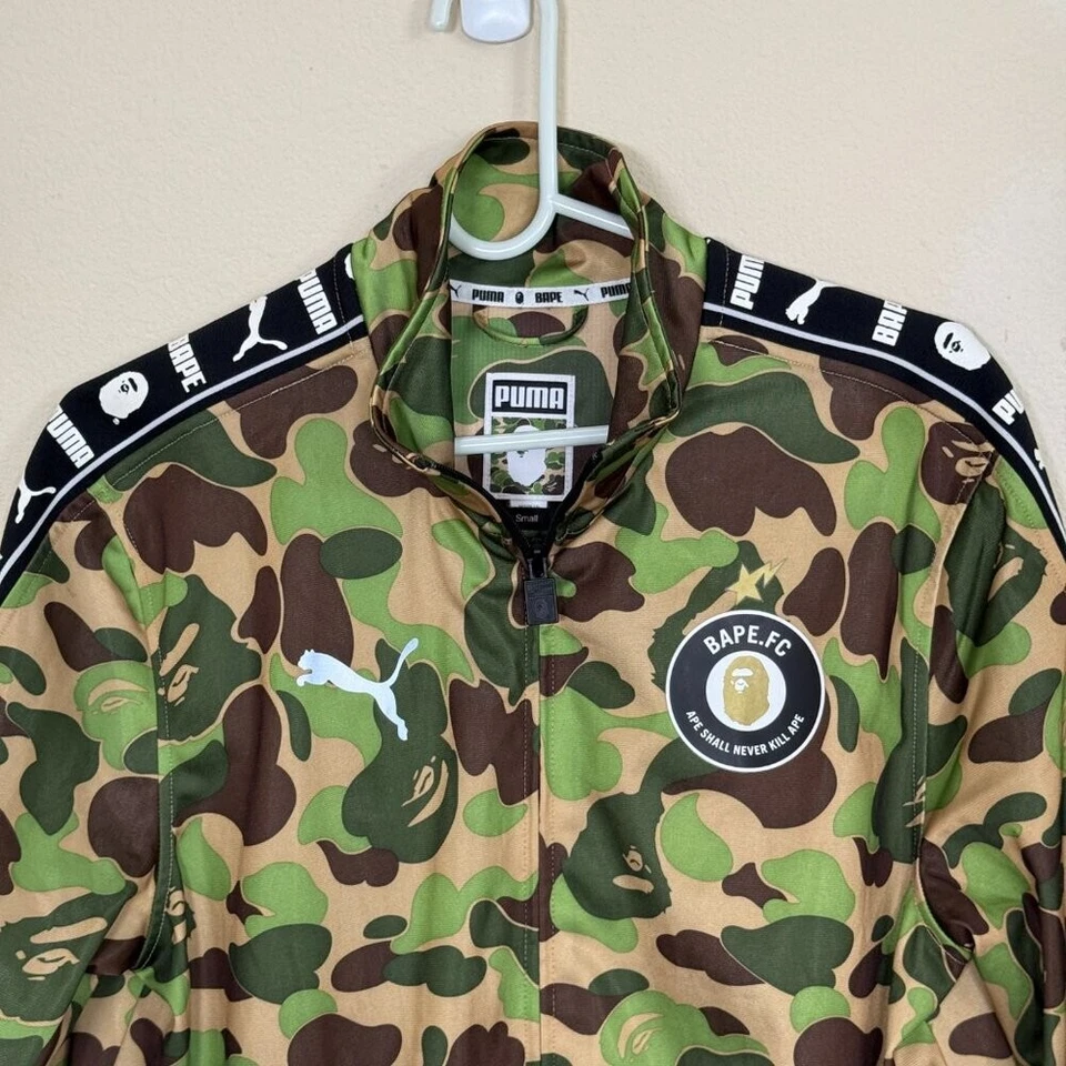 Bape x Puma A Bathing Ape Jacket Green-Camo Track Jacket Small - Image 2 of 4