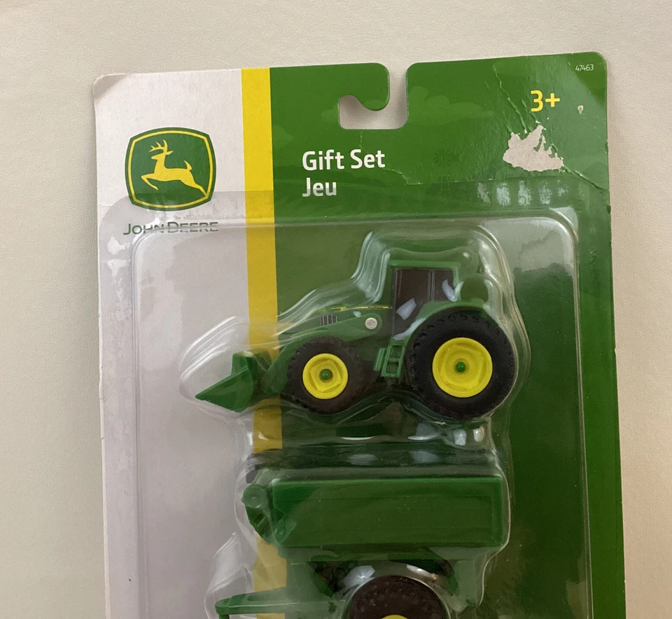John Deere 4 pc Vehicle Gift Set Construction Farm Vehicles Tomy 2022 LP76864 - Image 2 of 4