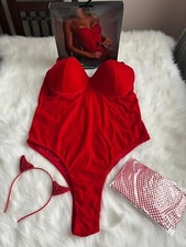 Ann Summers Horny Devil Outfit Velvet Red size Small 8-10 ~ Halloween