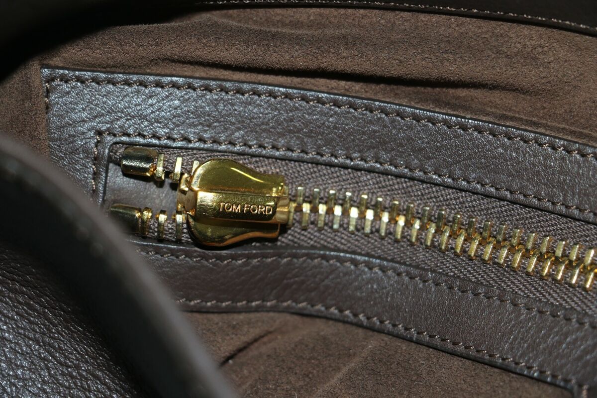 Tom Ford Zipper Strap Hobo Shoulder Bag - Brown | eBay Tom Ford Zipper Strap Hobo Shoulder Bag - Brown | eBay