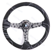 Black Nd 350mm14 Nardi Ultra Deep Dish Suede Racing Car Sport Steering Wheel Black Nd 350mm14 Nardi Ultra Deep Dish Suede Racing Car Sport Steering Wheel