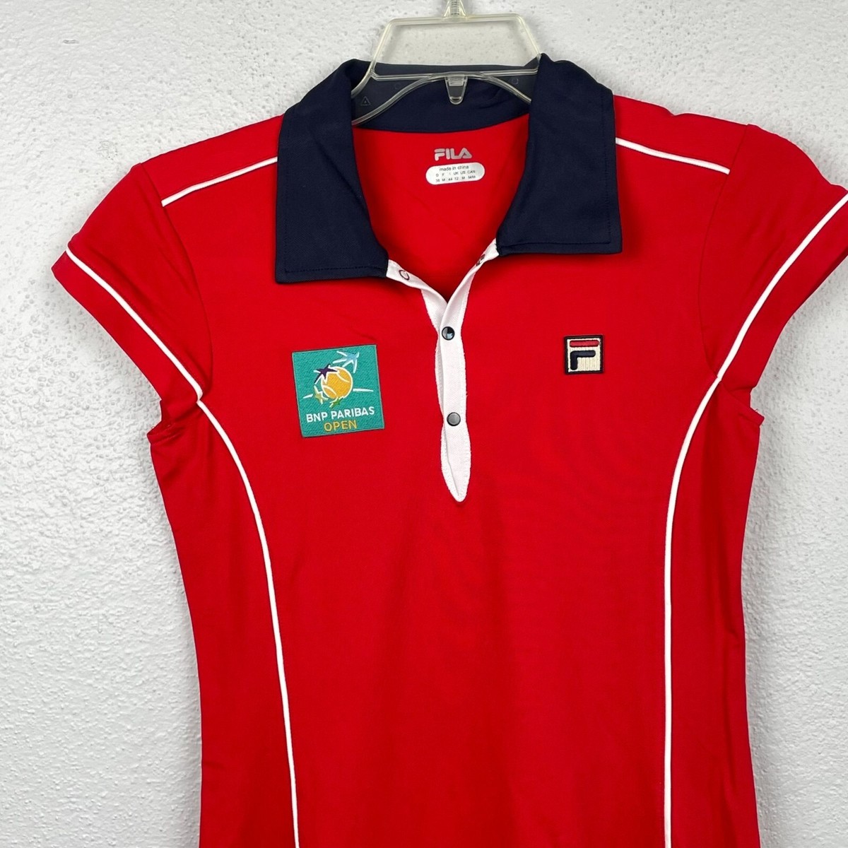 NWT FILA Red BNP PARIBAS Open PL Ball Girls Polo Tennis NWT FILA Red BNP PARIBAS Open PL Ball Girls Polo Tennis