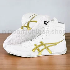 【In stock】ASICS Wrestling Shoes 1083A001 EX-EO TWR900 White x Gold x Silver