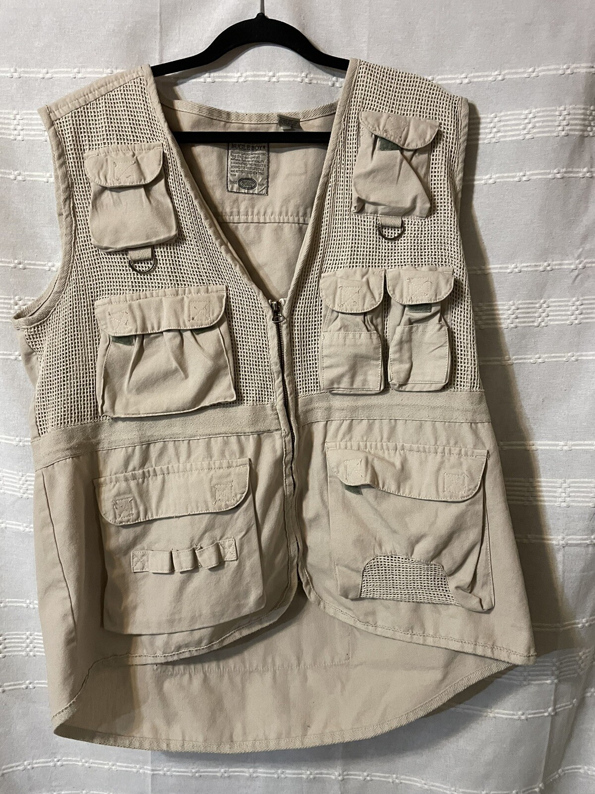 Bugle Boy Mesh Full Zip Fisherman’s Multi Purpose Vest Jacket 90’s 45.00 Rare