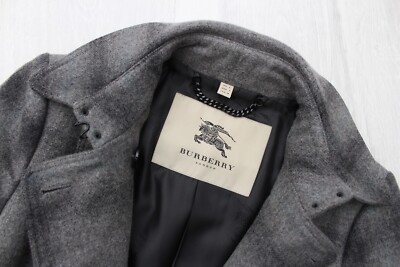 Women's BURBERRY London Wool Cashmere Nova Check Long Coat RARE