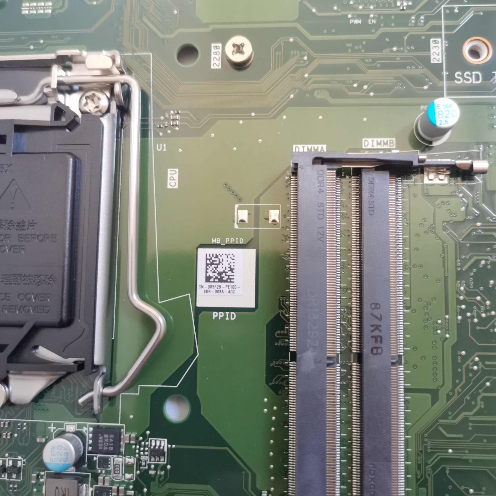 NEW Dell OptiPlex 7460 AIO Motherboard LGA1151 DDR4 MATX IPCFLGL