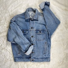 Vintage Levi Strauss  Company White Tab Denim Jean Trucker Jacket 90s Blue - S