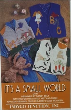 Indygo Junction 447 Girls Felt Applique Vests Cats Dog ABC Sewing Pattern Sz 2-8
