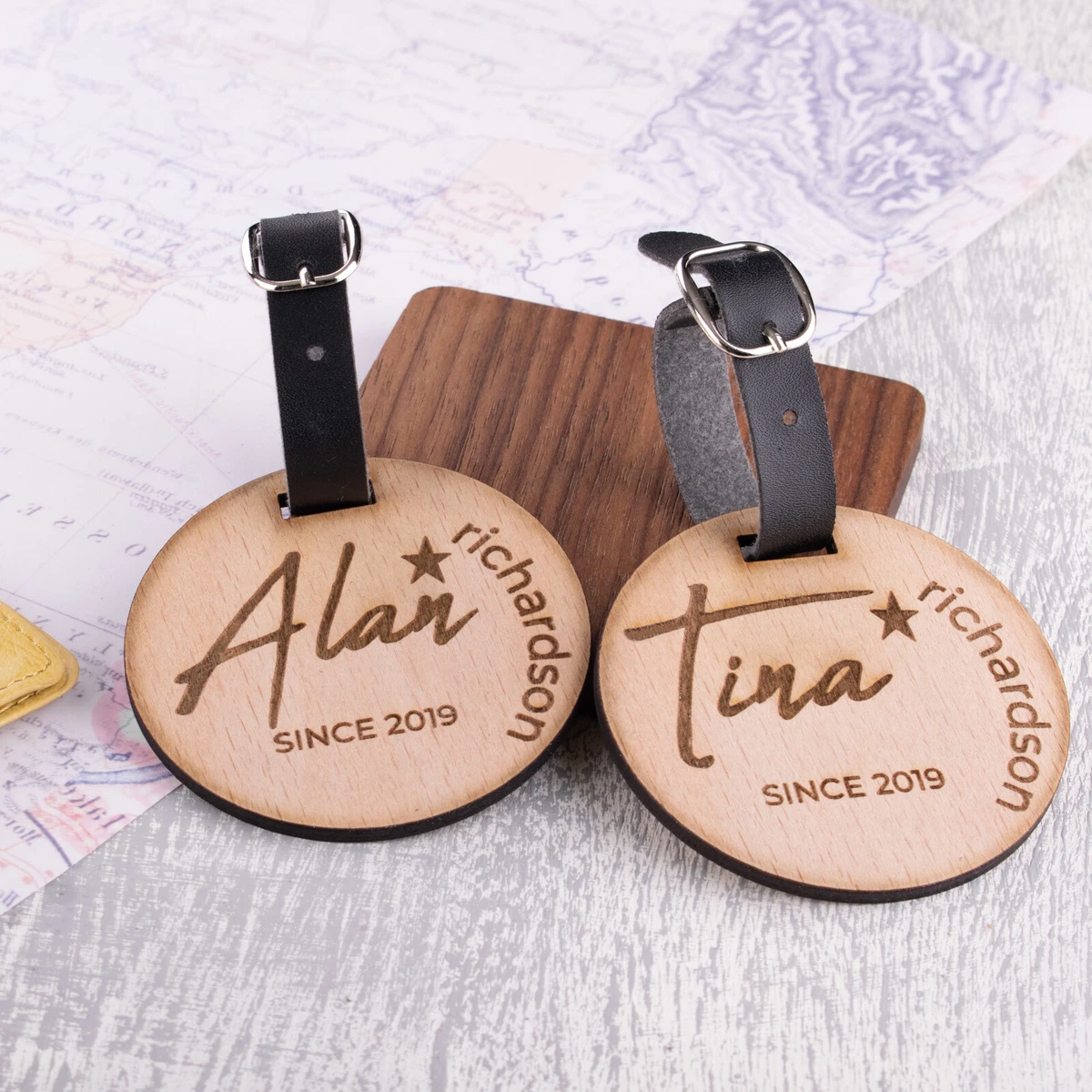 Wood Luggage Tag