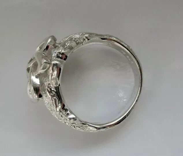 Designer silver ring with stone solid 925 silver … - image 6