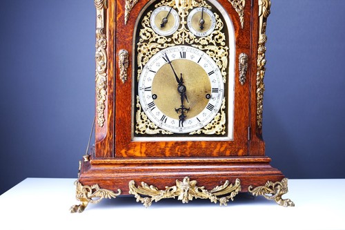 BRACKET CLOCK WINTERHALDE & HOFMEIER REPETITION UHR WESTMINSTERSCHLAG LONDON - Bild 6 von 20