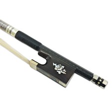 Violin Bow 4/4 Plaid Carbon Fiber stick with ebony frog Natural Bow Hair