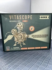 ROKR 3D Vitascope Wooden Projector Puzzle Mechanical Model Kit Brand Open Box