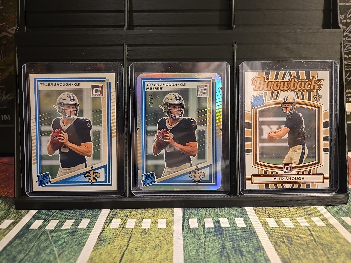 Tyler Shough 2025 Donruss Rated Rookie Silver Press Proof DIE-CUT 33/99 SSP + 2