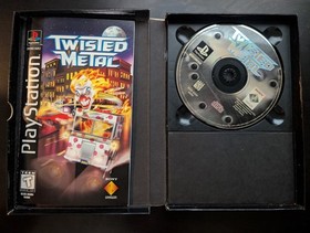 Twisted Metal (Sony PlayStation 1 PS1, 1995) Long Box - Manual, box, game