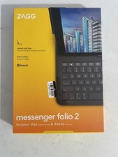 ZAGG Messenger Folio 2 Keyboard Case Black Bluetooth iPad Keyboard Fast Ship