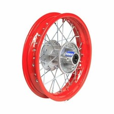 HMParts Pit Bike Dirt Traverser Jante de la Roue Arrière Acier - 14 Pouces Rouge