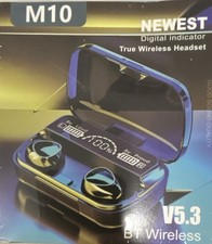 Bluetooth Earbuds Digital Display Case Black/Blue