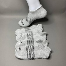 Bombas Unisex Ankle Socks 4 Pair Pack Light Heather Gray Size L XL Multi