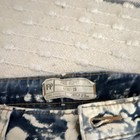 Free People Women's 28 Blue/White Floral Denim Cut Off Shorts Fringe Pockets Zip — photo 2