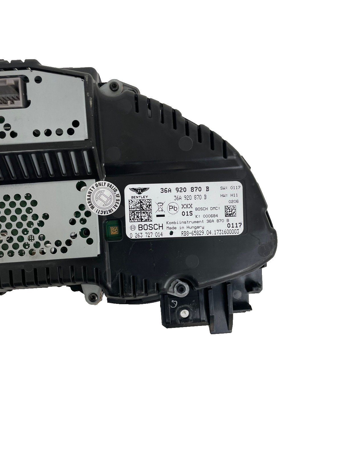 Bentley Bentayga 2015-2020 Instrument cluster
