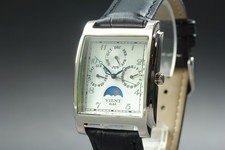 Vtg 1995 N MINT Seiko Alba Vient V33F-5A10 Moon Phase Quartz Mens Watch JAPAN