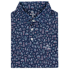 New, Rhoback The Boston Men's Short Sleeve Performance Polo