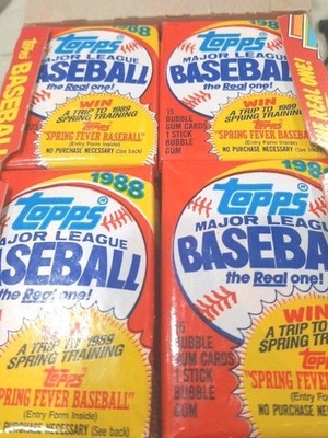 1988 Topps Baseball Box 36 SEALED Packs 1OWNER GLAVINE BONDS BO JACKSON CAMINITI