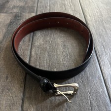 Coach Mens Black Leather Belt 36" 5951 Hand Crafted Burnished Cowhide