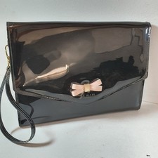 TED BAKER I Pad Case Iconic Clutch Bag Wristlet PVC Bow Logo I Pad bag