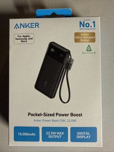 Anker Pocket Sized Power Boost Portable Charger Fast Power Bank  10,000 mAh 