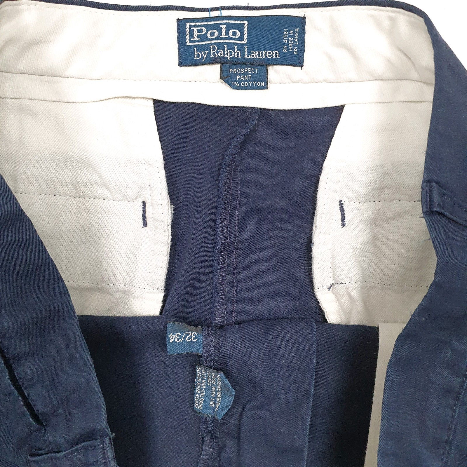 POLO RALPH LAUREN Prospect Pant Chino Trousers Navy Mens W32 L30 image 3